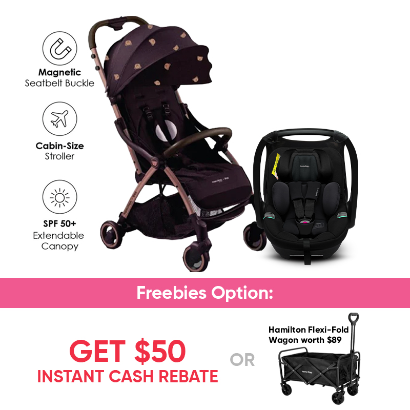 [Special Edition] Hamilton X1 Plus x DTD (Bear) MagicFold Stroller Travel System